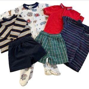 6-Piece Baby and Toddler Boy Clothes Bundle in Sizes 12 and 18 Months